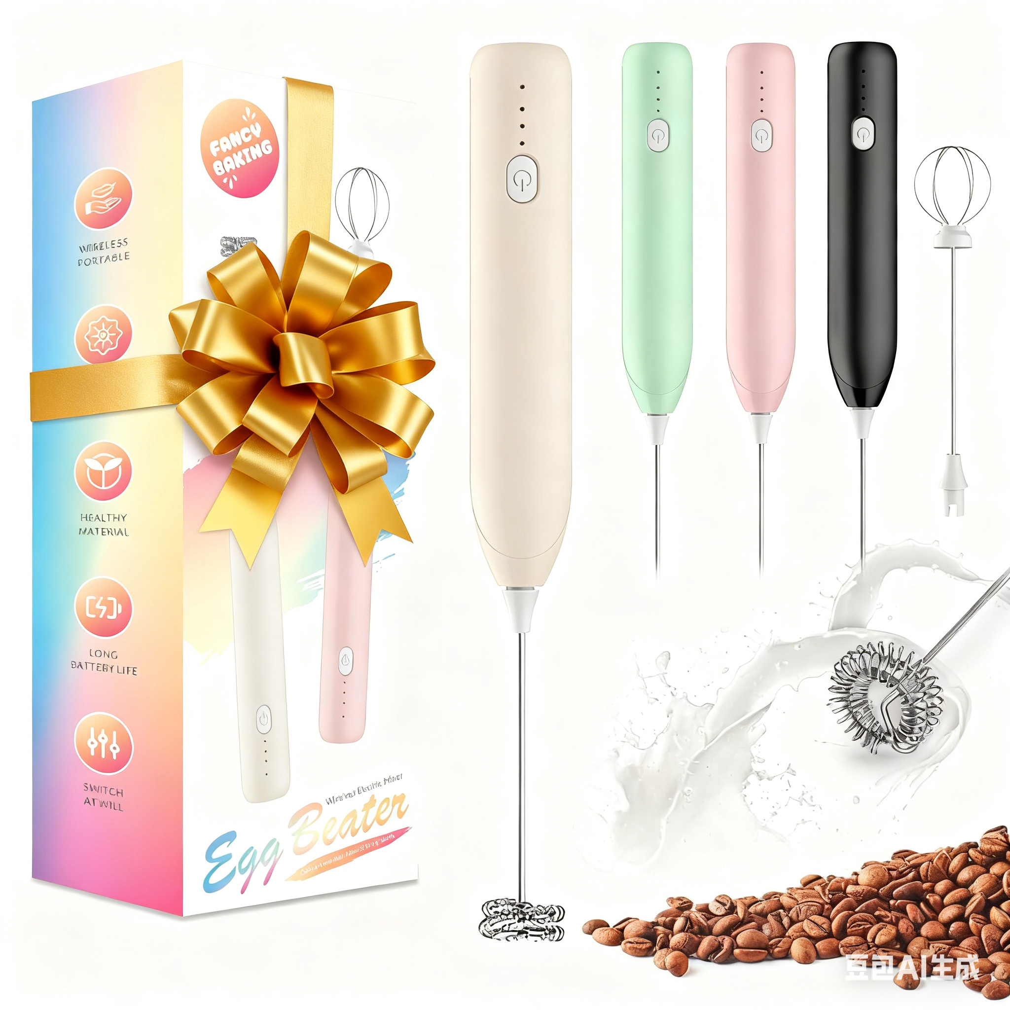 Milk Frother Automatic - ONEKA Rechargeable Milk Frother for Coffee