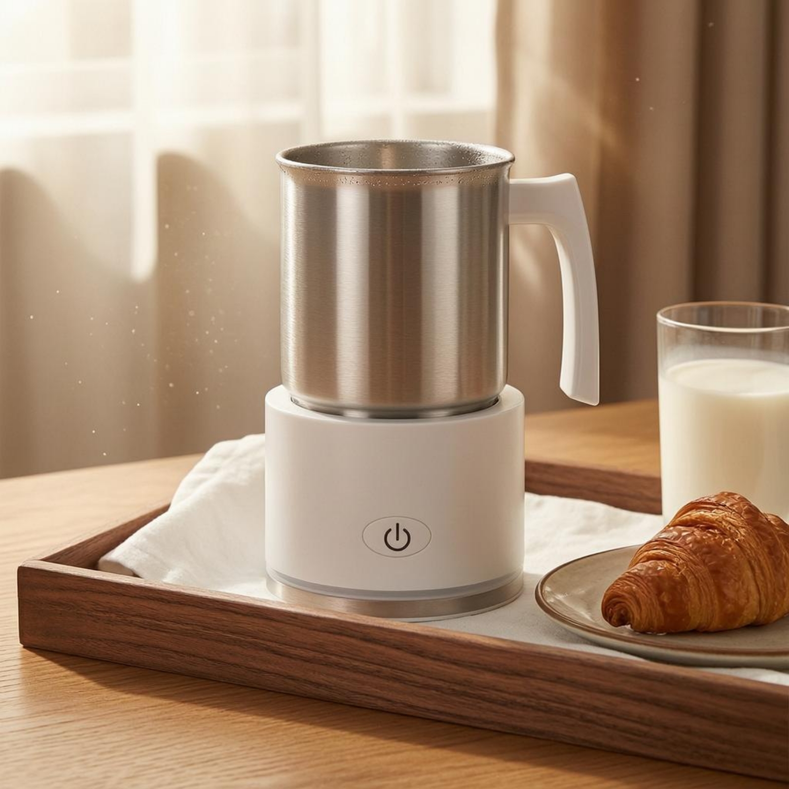 Milk Frother Automatic - Electric Milk Frother Stainless Steel Automatic