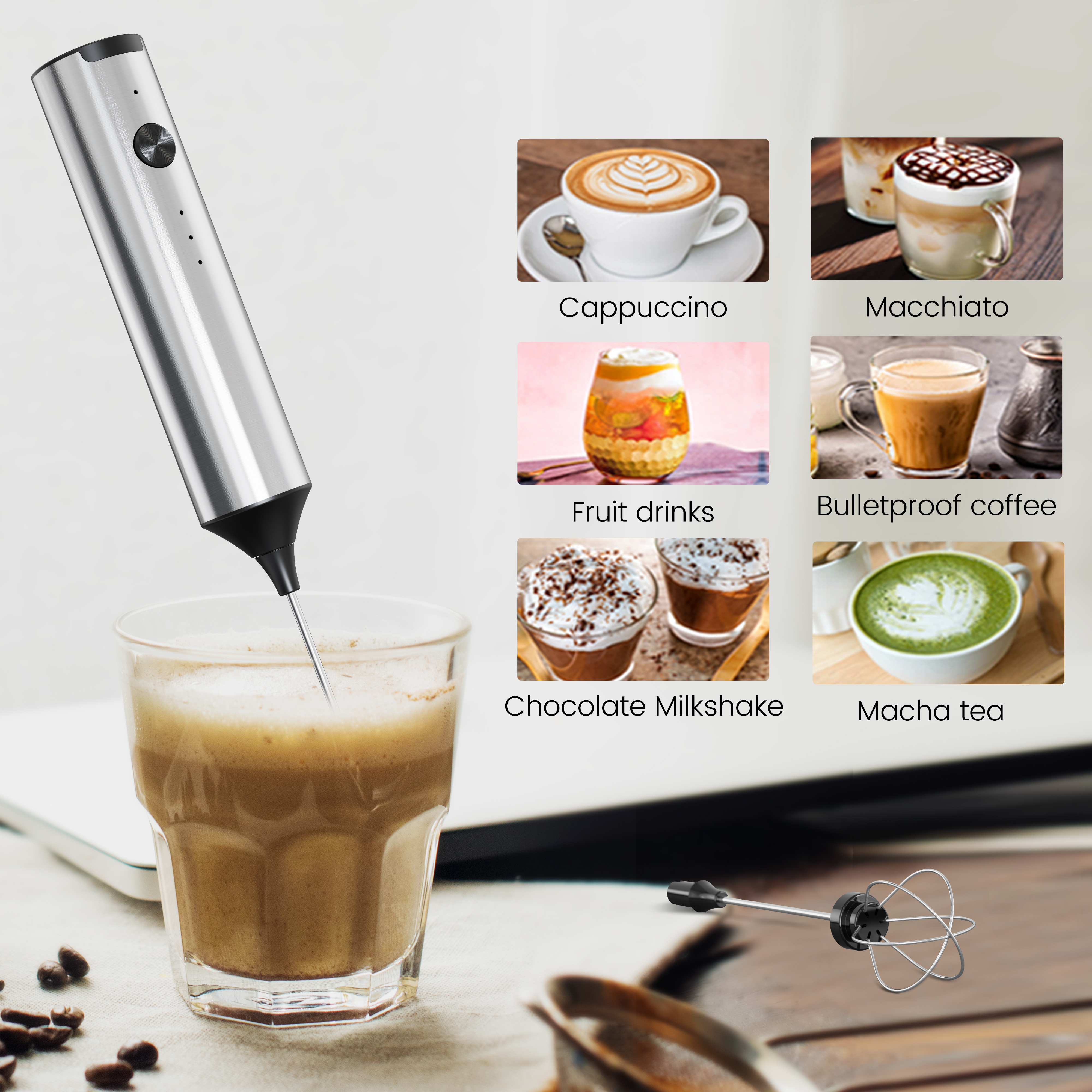Cliton Stainless Steel Mini Au - Milk Frother Automatic のレビューと価格