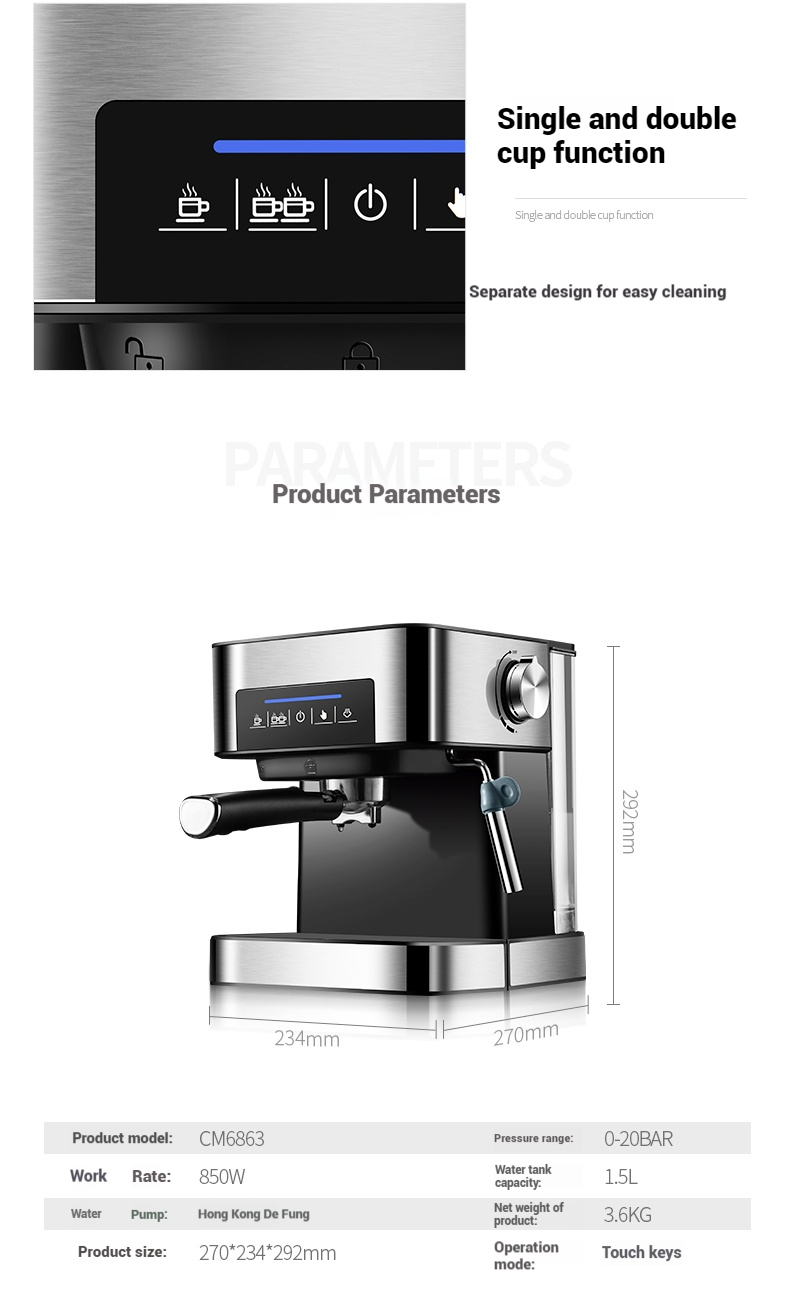 Small Home Office Italian Espr - Milk Frother Automatic のレビューと価格