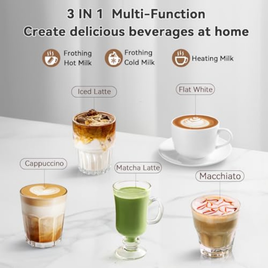 Milk Frother Electric Milk Ste - Milk Frother Automatic のレビューと価格