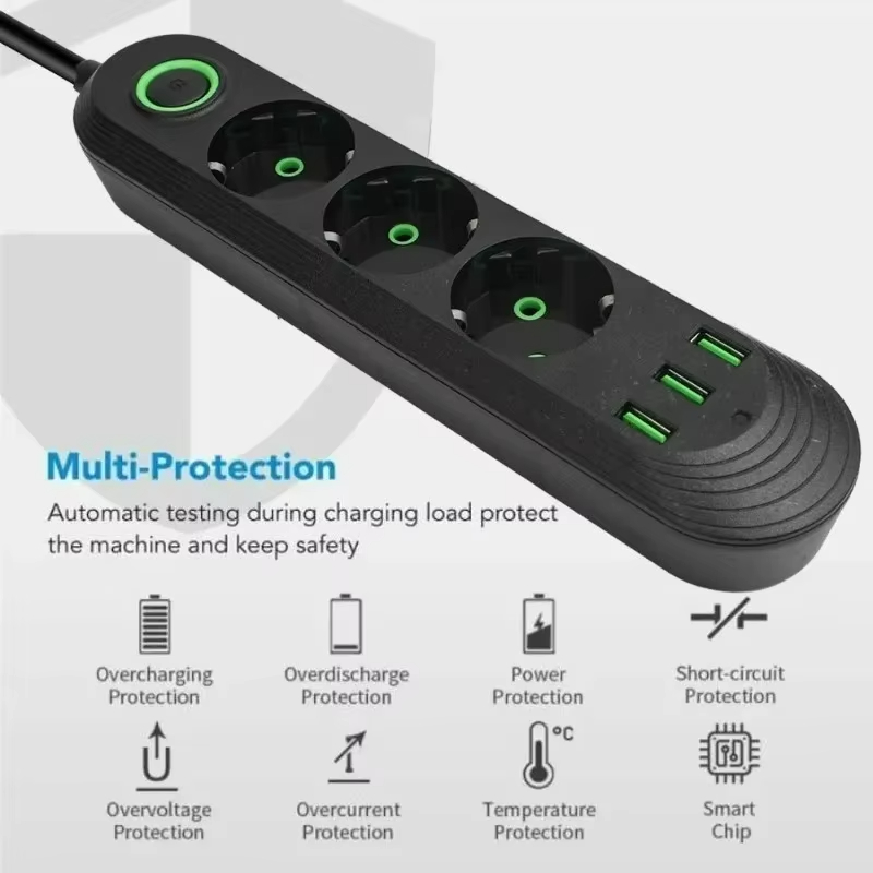 Multiprise EU Power Strip 2500 - Kitchen Appliances Extension Cord のレビューと価格