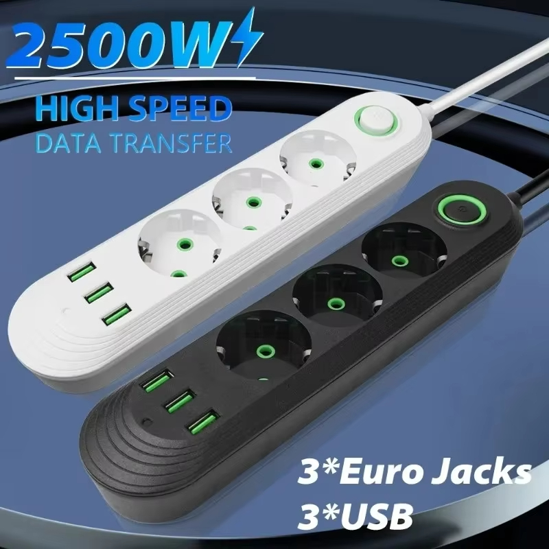 Multiprise EU Power Strip 2500 - Kitchen Appliances Extension Cord のレビューと価格