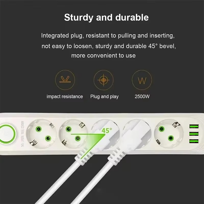 Multiprise EU Power Strip 2500 - Kitchen Appliances Extension Cord のレビューと価格