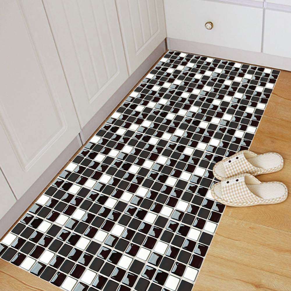 Black & White Marble Mosaic Ti - Kitchen Appliances In White のレビューと価格