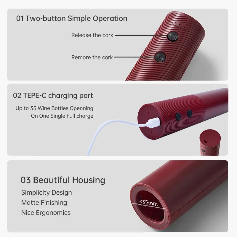 HOMEFISH Electric Wine Bottle  - Wine Opener Electric のレビューと価格