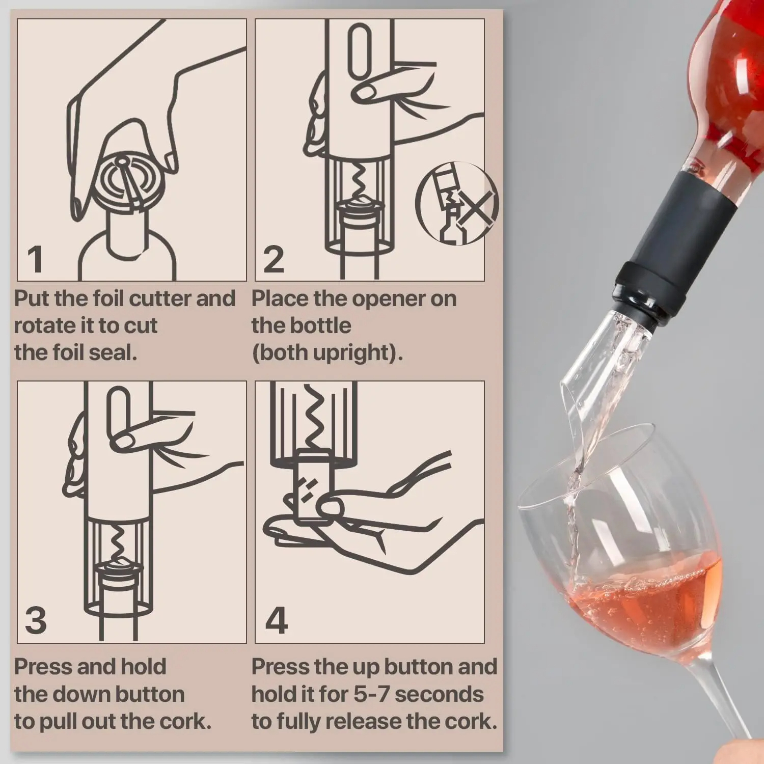 HOMEFISH Electric Wine Bottle  - Wine Opener Electric のレビューと価格
