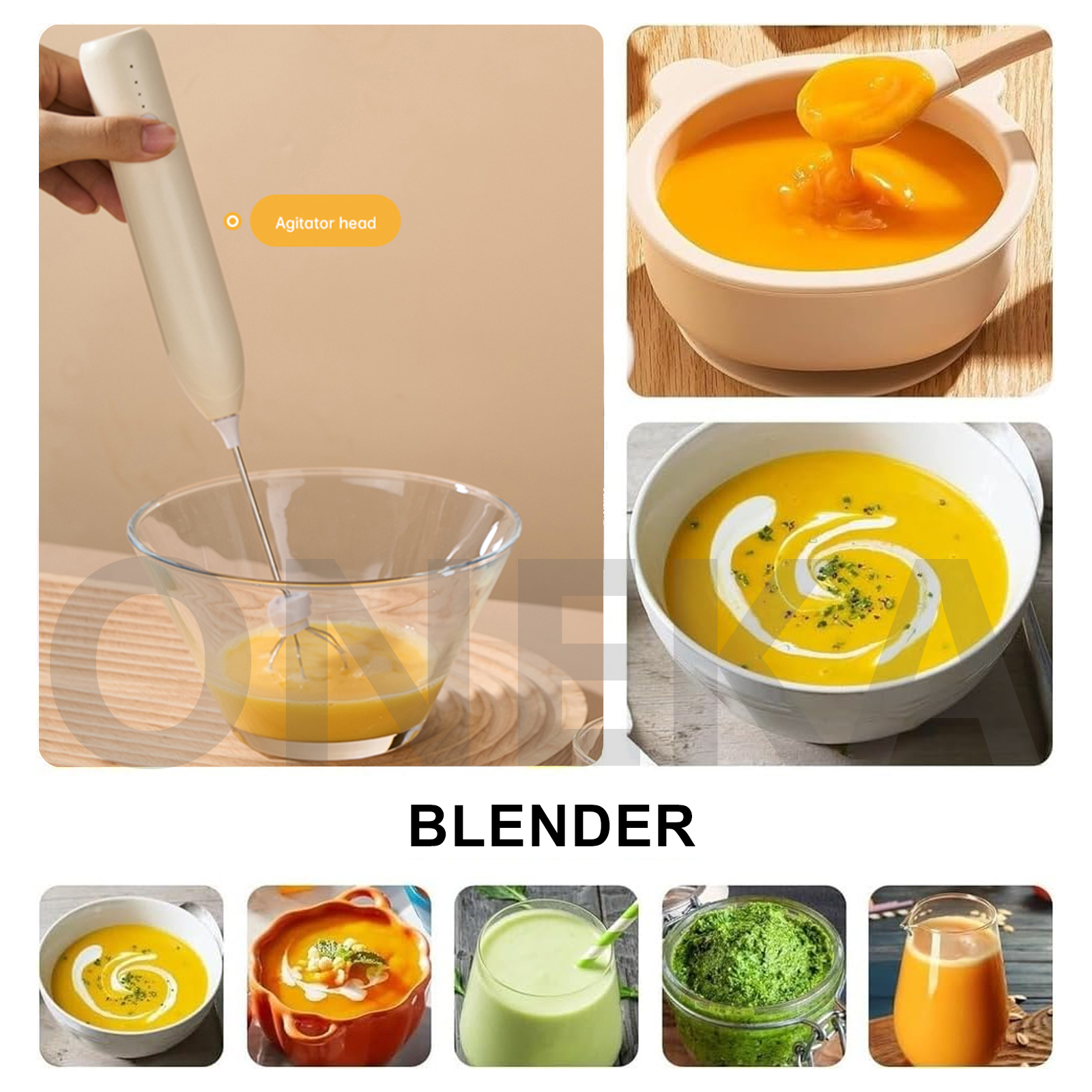 ONEKA Rechargeable Milk Frothe - Milk Frother Automatic のレビューと価格