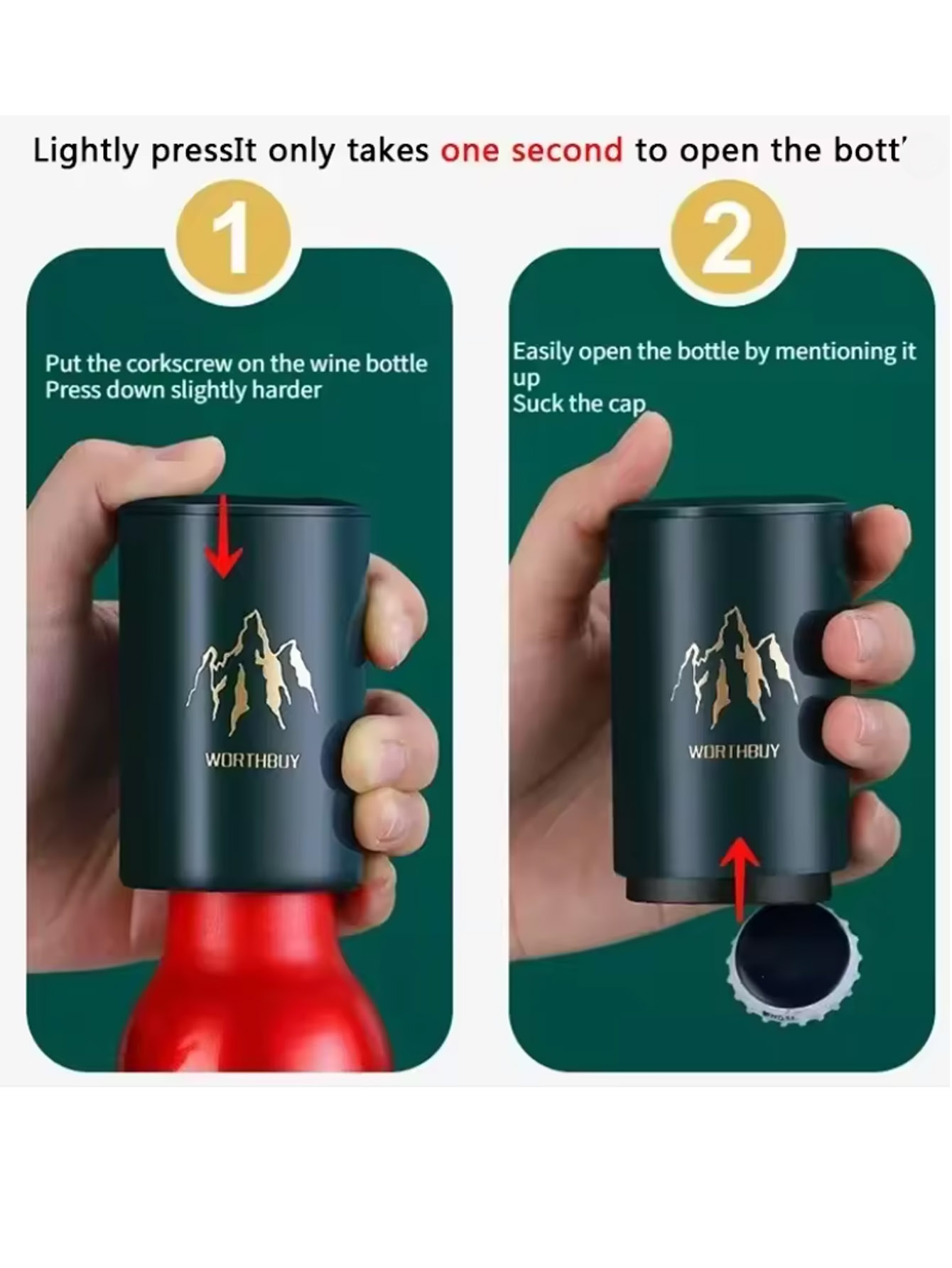 1Pcs Automatic Beer Bottle Ope - Wine Opener Electric のレビューと価格