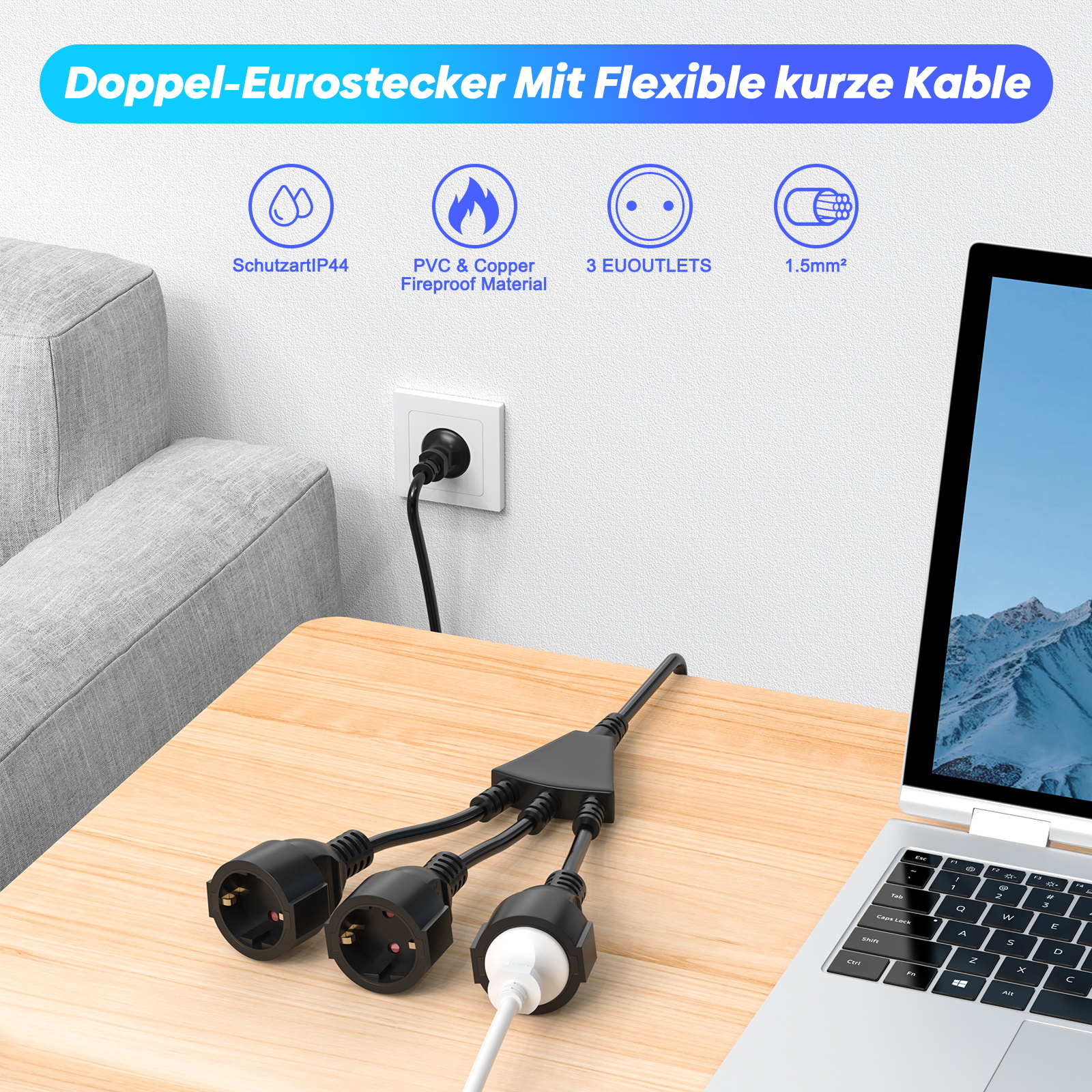 Eu pull ring plug extension co - Kitchen Appliances Extension Cord のレビューと価格