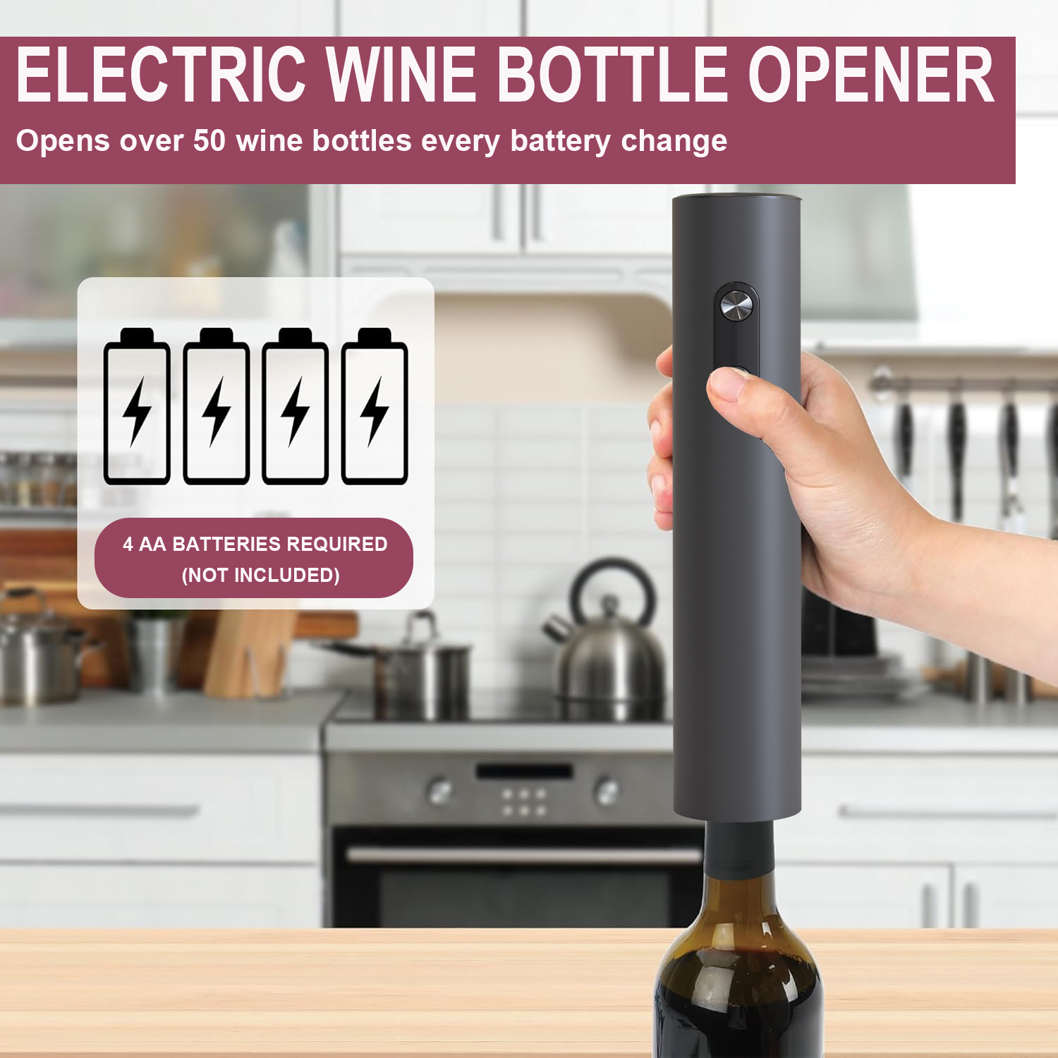Electric Wine Opener, Black Co - Wine Opener Electric のレビューと価格